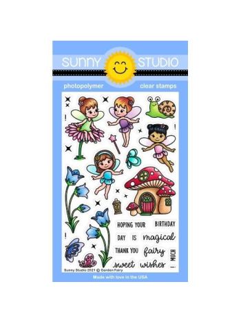 Sunny Studio - Garden Fairy - Clear Stamp Set 4x6
