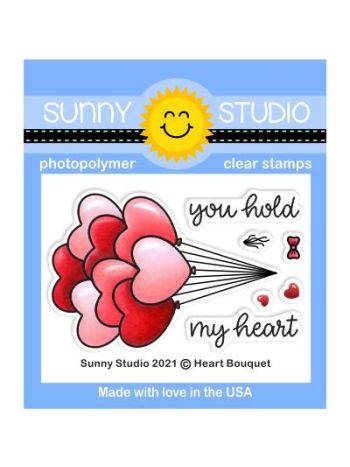 Sunny Studio - Heart Bouquet - Clear Stamps 2x3 | bastel-traum.ch