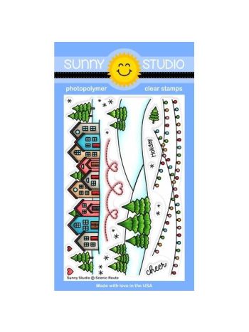 Sunny Studio - Scenic Route - Clear Stamps 4x6