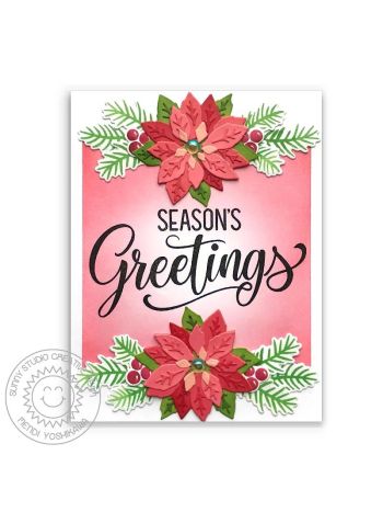 Sunny Studio - Season's Greetings - Clear Stamps 4x6