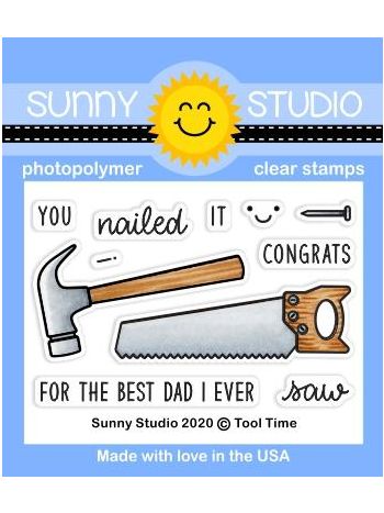 Sunny Studio - Tool Time - Clear Stamp Set 2x3