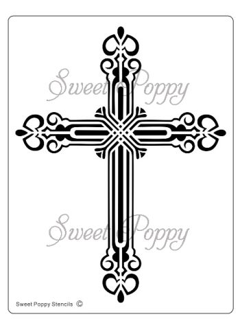 Sweet Poppy - Schablone - Cross