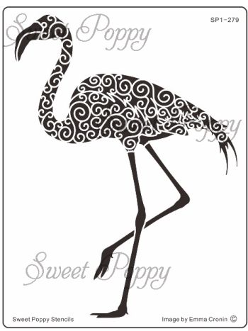 Sweet Poppy - Schablone - Flamingo