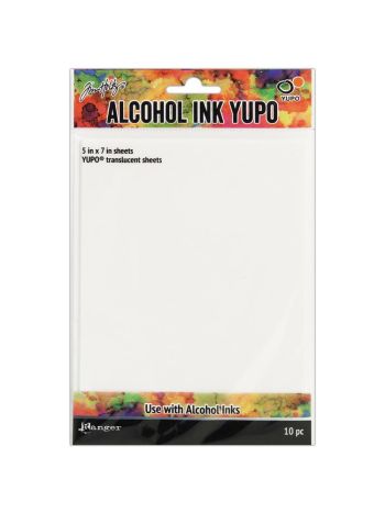 Ranger - Tim Holtz Alcohol Ink Yupo Papier translucent 5 x 7 Inch - 10 Seiten