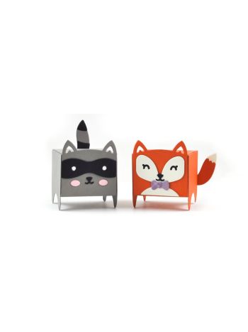 Lawn Fawn - Tiny Gift Box Raccoon/Fox Add-On - Stanze