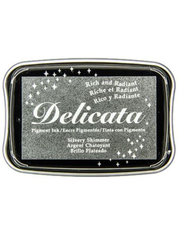 Delicata Pigment Ink Pad Silvery Shimmer