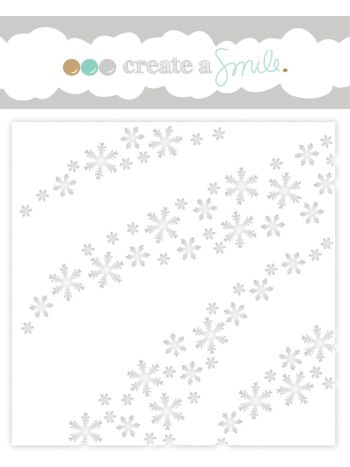 Create A Smile Stencil - Wave Of Snowflakes