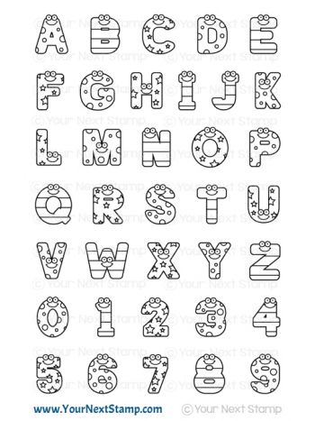 Your Next Stamp - Smiley Happy Alphaet - Clear Stamps 4x6