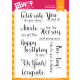 Wplus9 - Strictly Sentiments 5 - Clear Stamp 4x6